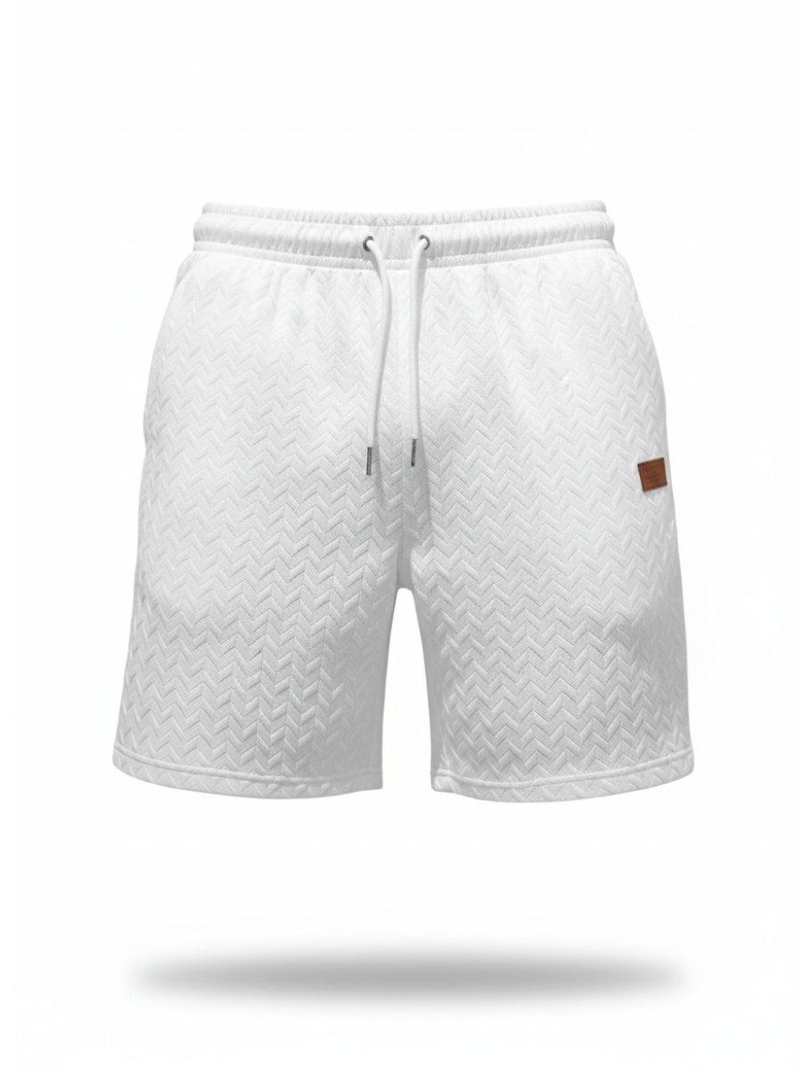 Shorts Jacquard Positano Favo de Mel | Couro e Canelado