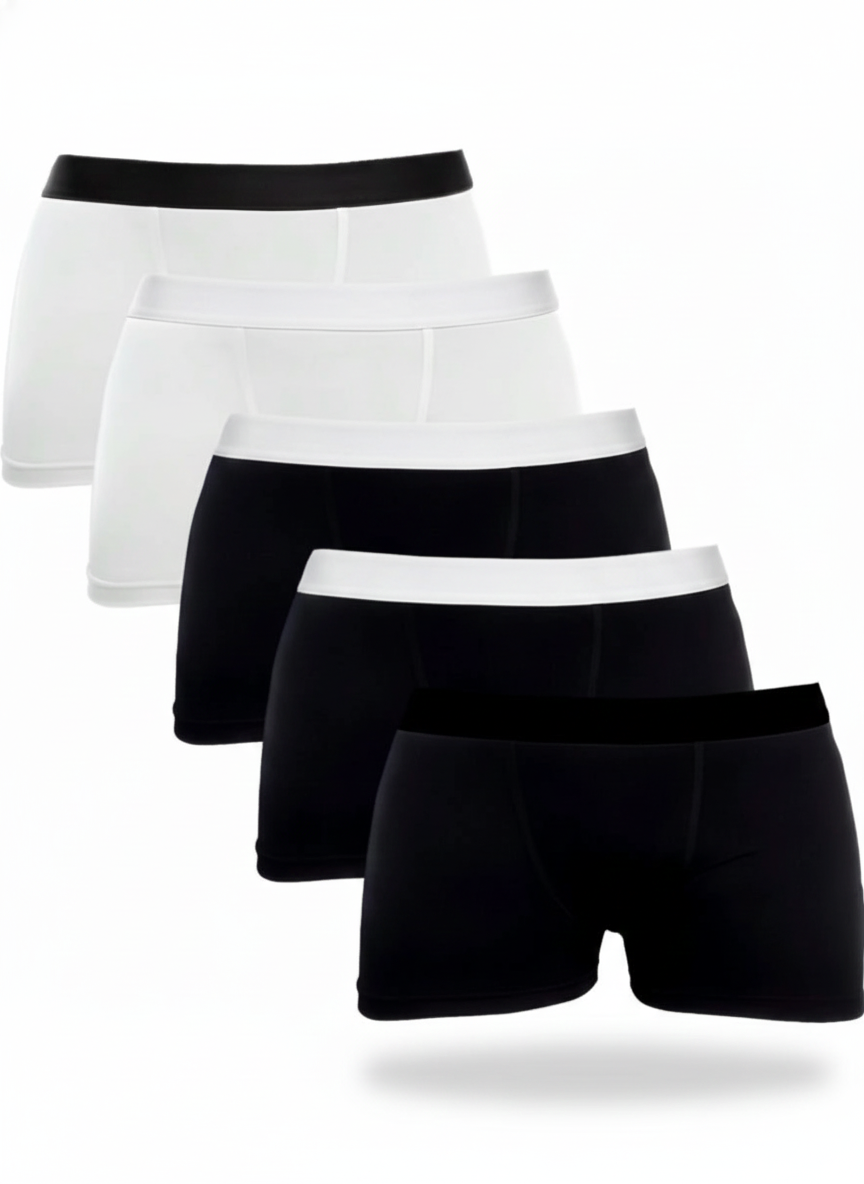 Kit 5 Cuecas Boxer Firenze | Algodão Premium Confortável