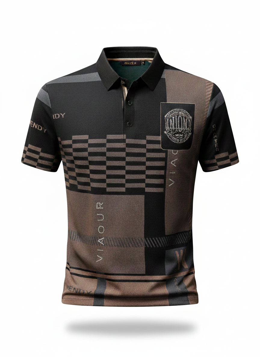 Polo Veneza Silk Ice Xadrez | Manga Curta Premium