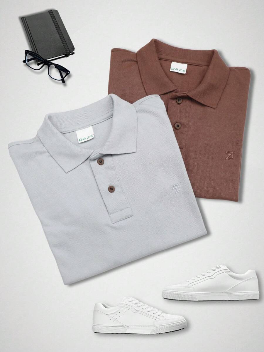 Kit 2 Camisas Polo Masculina Piquet Slim Premium | Ferrara Milano
