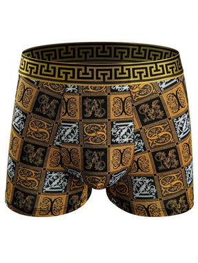 Kit 4 Cuecas Veneza Luxury | Preto Dourado Respirável