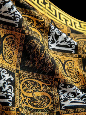 Kit 4 Cuecas Veneza Luxury | Preto Dourado Respirável