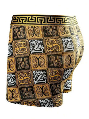 Kit 4 Cuecas Veneza Luxury | Preto Dourado Respirável