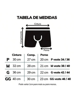 Kit 5 Cuecas Boxer Firenze | Algodão Premium Confortável