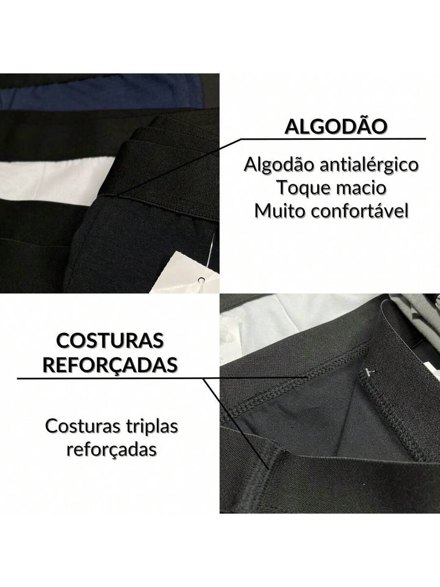 Kit 5 Cuecas Boxer Firenze | Algodão Premium Confortável