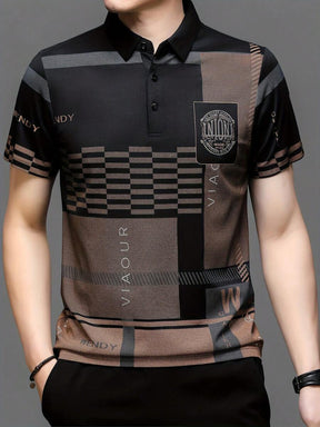 Polo Veneza Silk Ice Xadrez | Manga Curta Premium