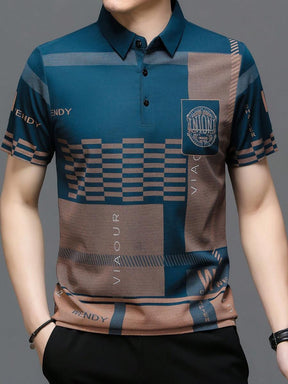 Polo Veneza Silk Ice Xadrez | Manga Curta Premium