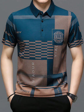 Polo Veneza Silk Ice Xadrez | Manga Curta Premium