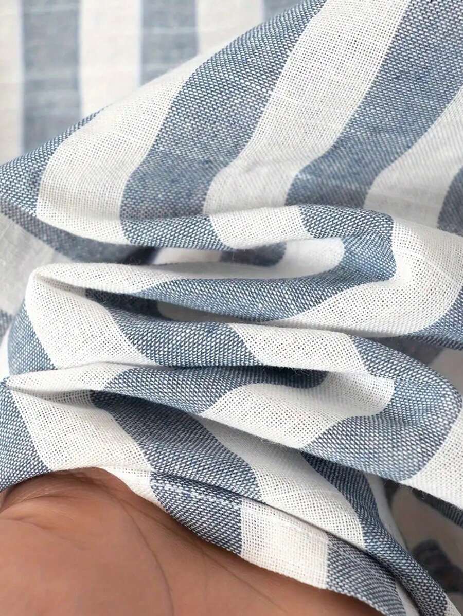 Camisa Linho Toscana Listrada | Algodão e Bloco de Cores