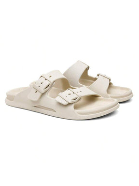 Sandália Slide Nuvem Modena | Fivela Quadrada Premium