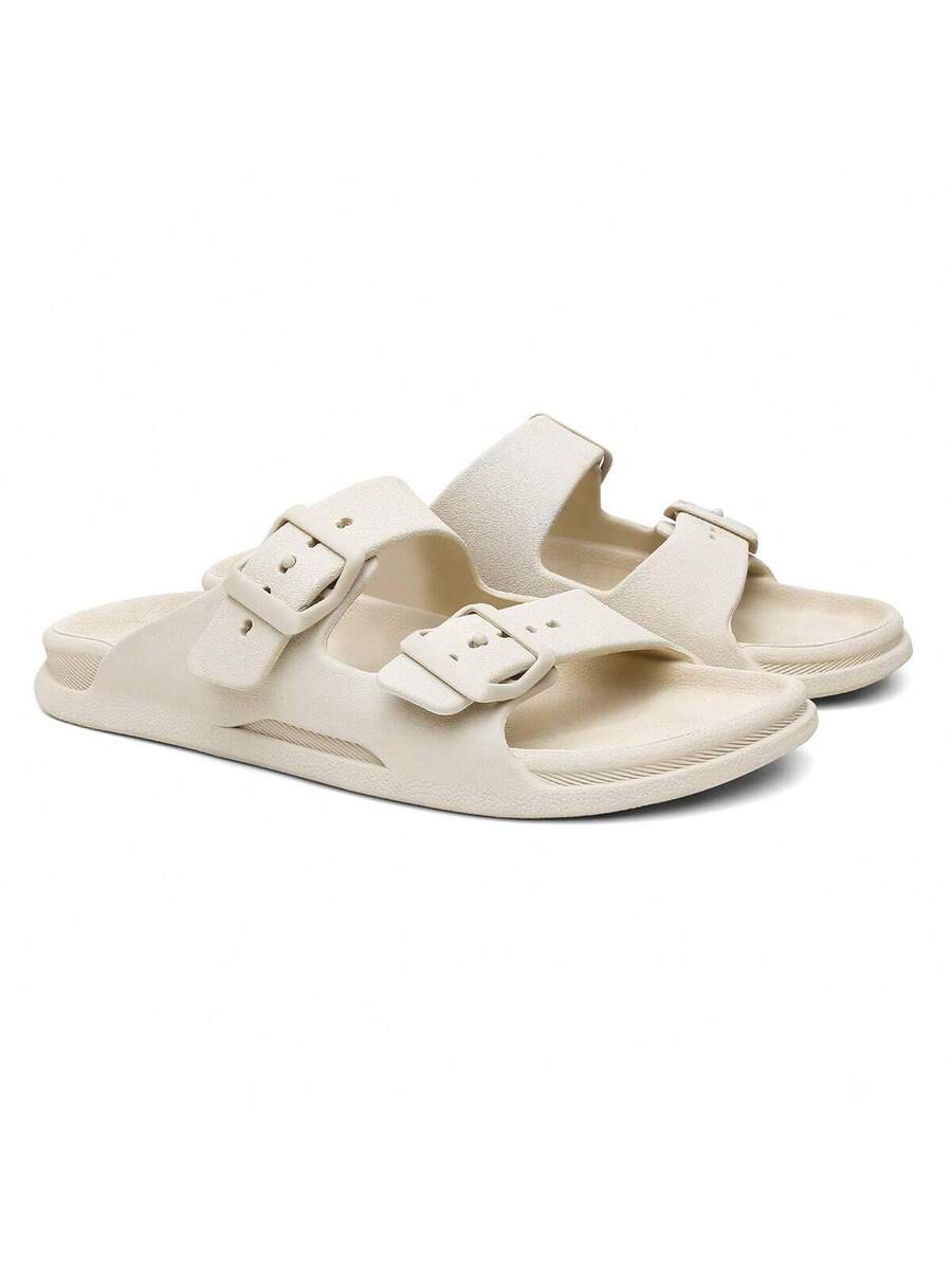 Sandália Slide Nuvem Modena | Fivela Quadrada Premium