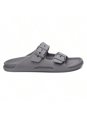 Sandália Slide Nuvem Modena | Fivela Quadrada Premium