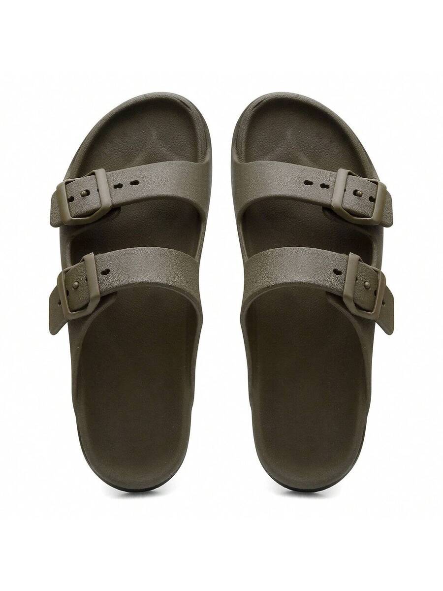 Sandália Slide Nuvem Modena | Fivela Quadrada Premium