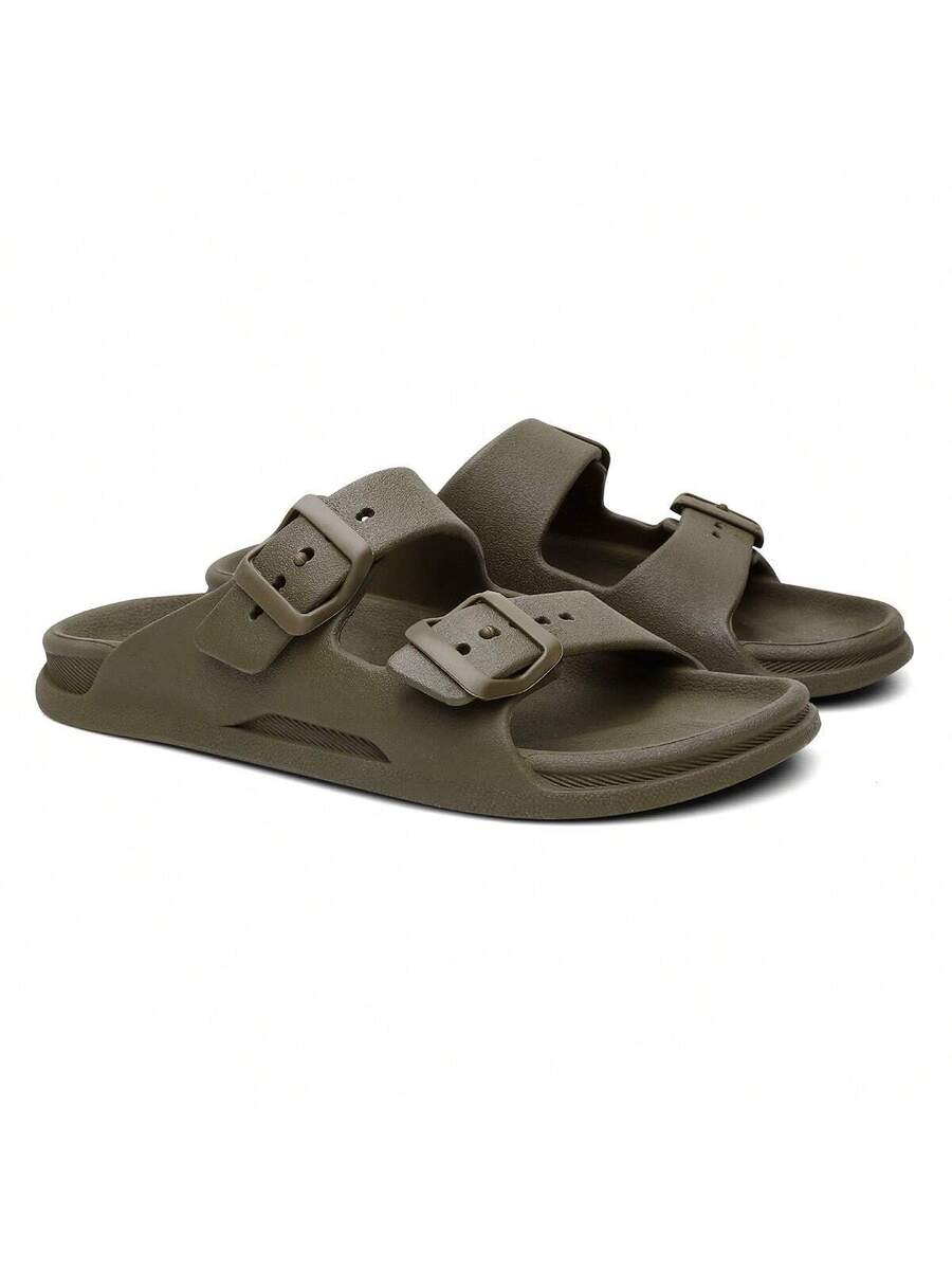 Sandália Slide Nuvem Modena | Fivela Quadrada Premium