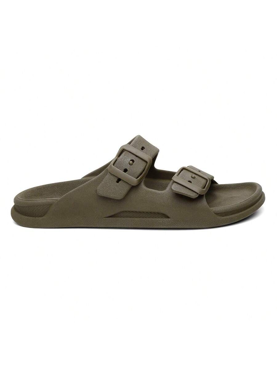 Sandália Slide Nuvem Modena | Fivela Quadrada Premium