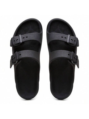 Sandália Slide Nuvem Modena | Fivela Quadrada Premium