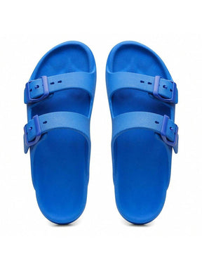 Sandália Slide Nuvem Modena | Fivela Quadrada Premium