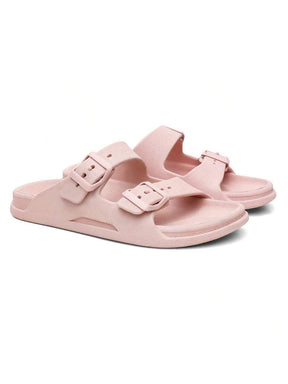 Sandália Slide Nuvem Modena | Fivela Quadrada Premium