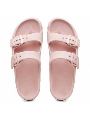 Sandália Slide Nuvem Modena | Fivela Quadrada Premium