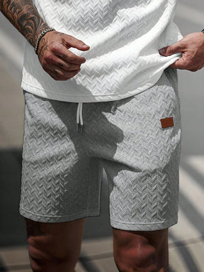 Shorts Jacquard Positano Favo de Mel | Couro e Canelado