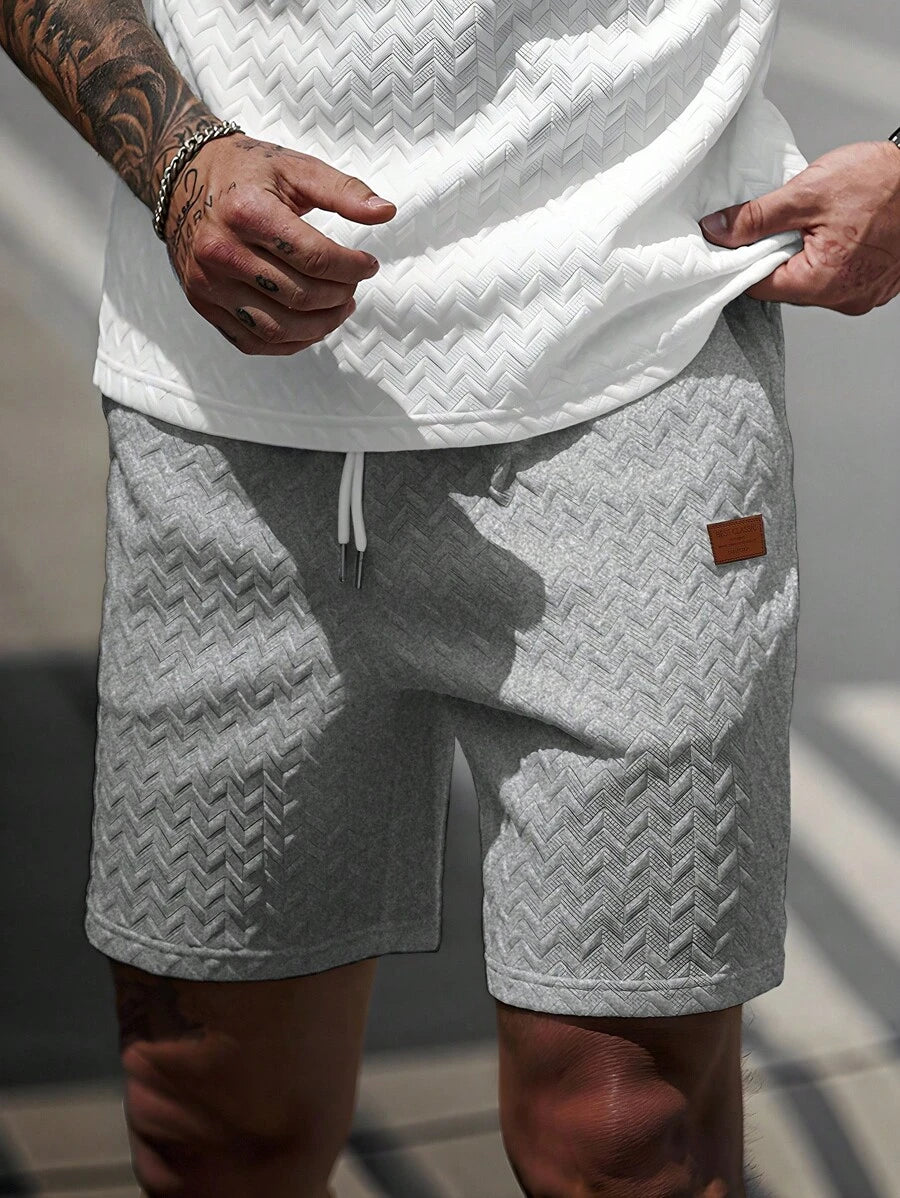 Shorts Jacquard Positano Favo de Mel | Couro e Canelado