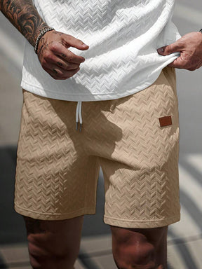 Shorts Jacquard Positano Favo de Mel | Couro e Canelado