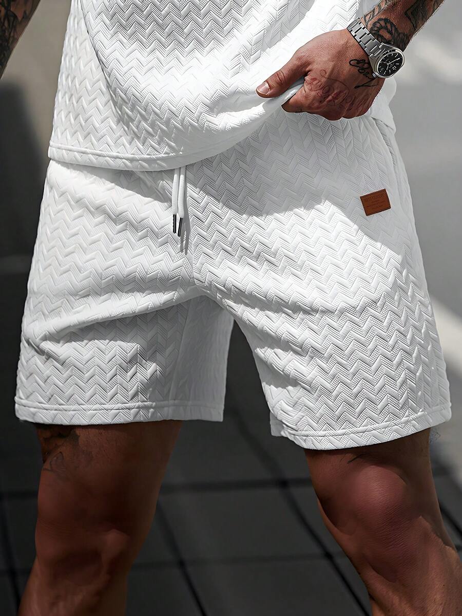 Shorts Jacquard Positano Favo de Mel | Couro e Canelado