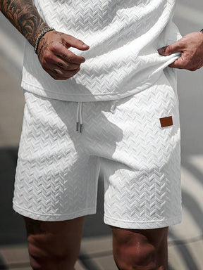 Shorts Jacquard Positano Favo de Mel | Couro e Canelado