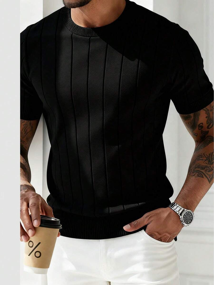 Suéter Ribbed Summer – Textura Canelada e Corte de Alfaiataria