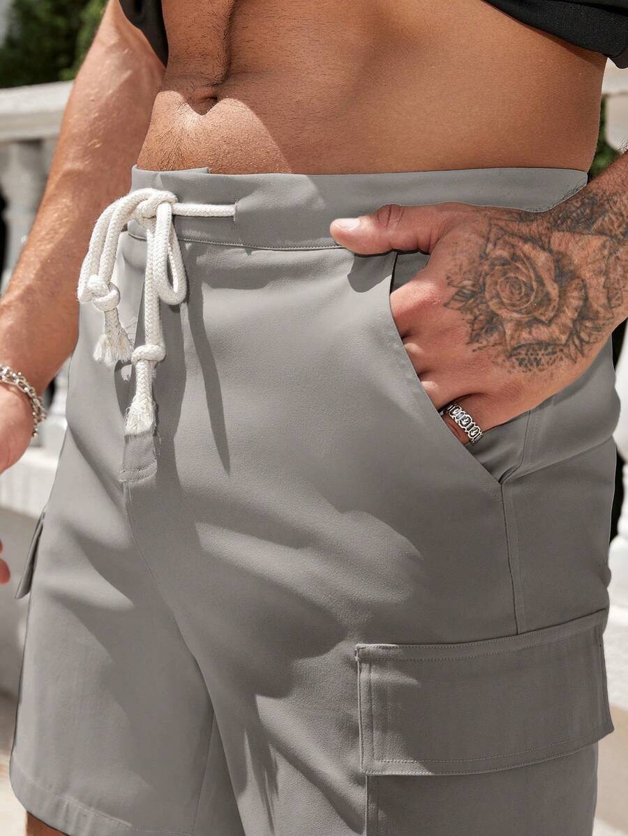 Shorts Cargo Esploratore | Bolso Utilitário e Cordão