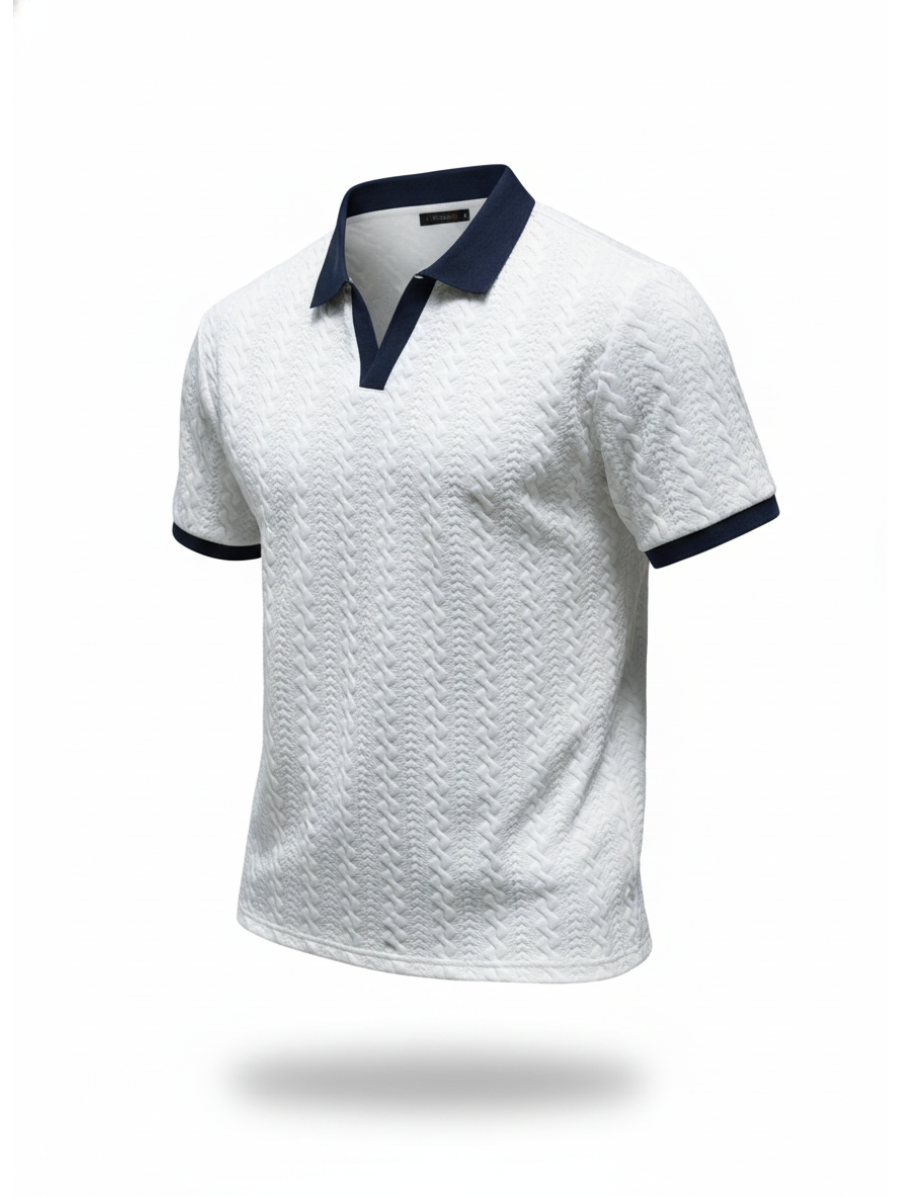 Polo Malha Contraste Firenze | Estilo Old Money