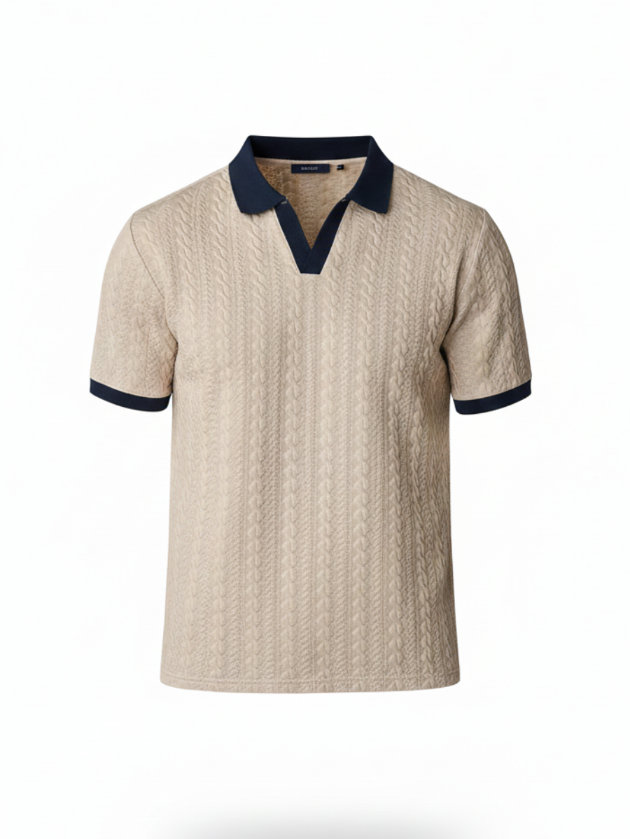 Polo Malha Contraste Firenze | Estilo Old Money