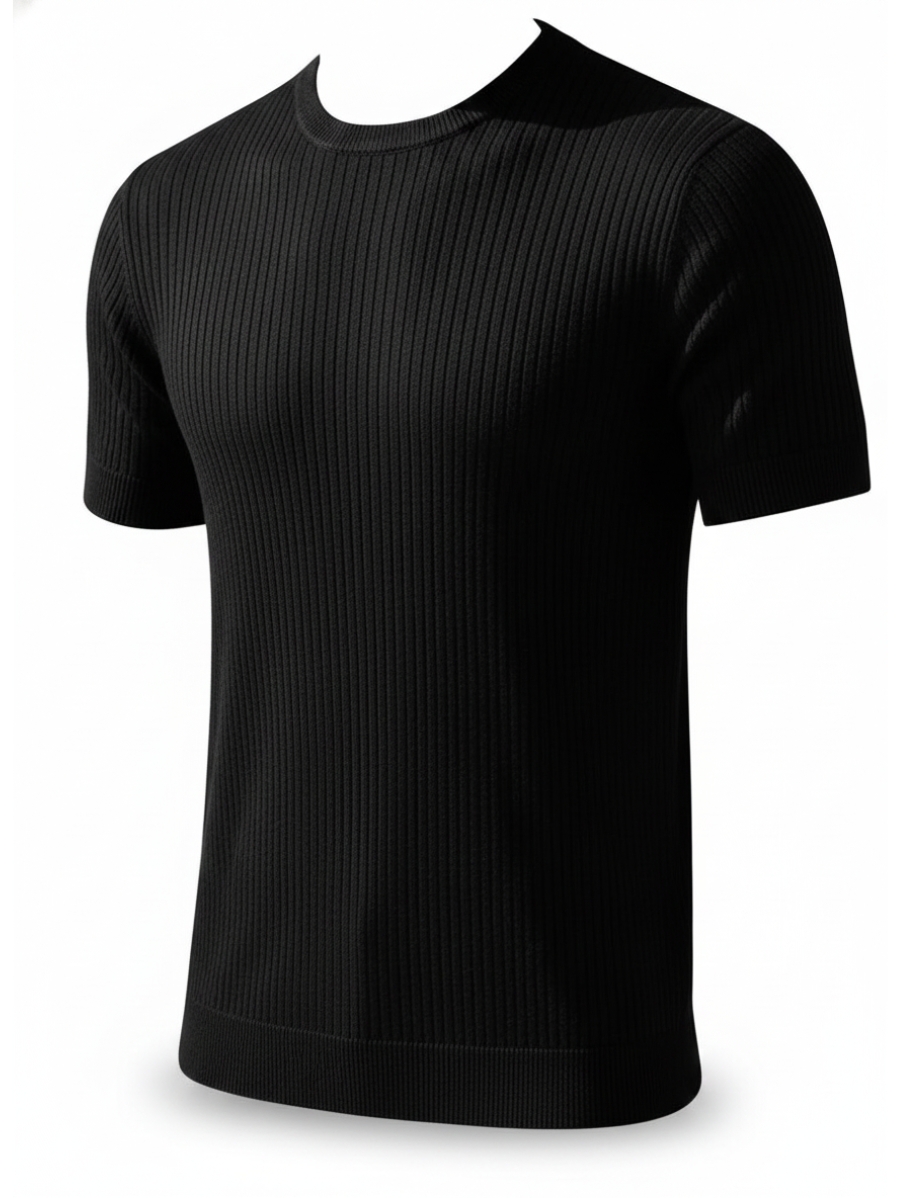 Suéter Ribbed Summer – Textura Canelada e Corte de Alfaiataria