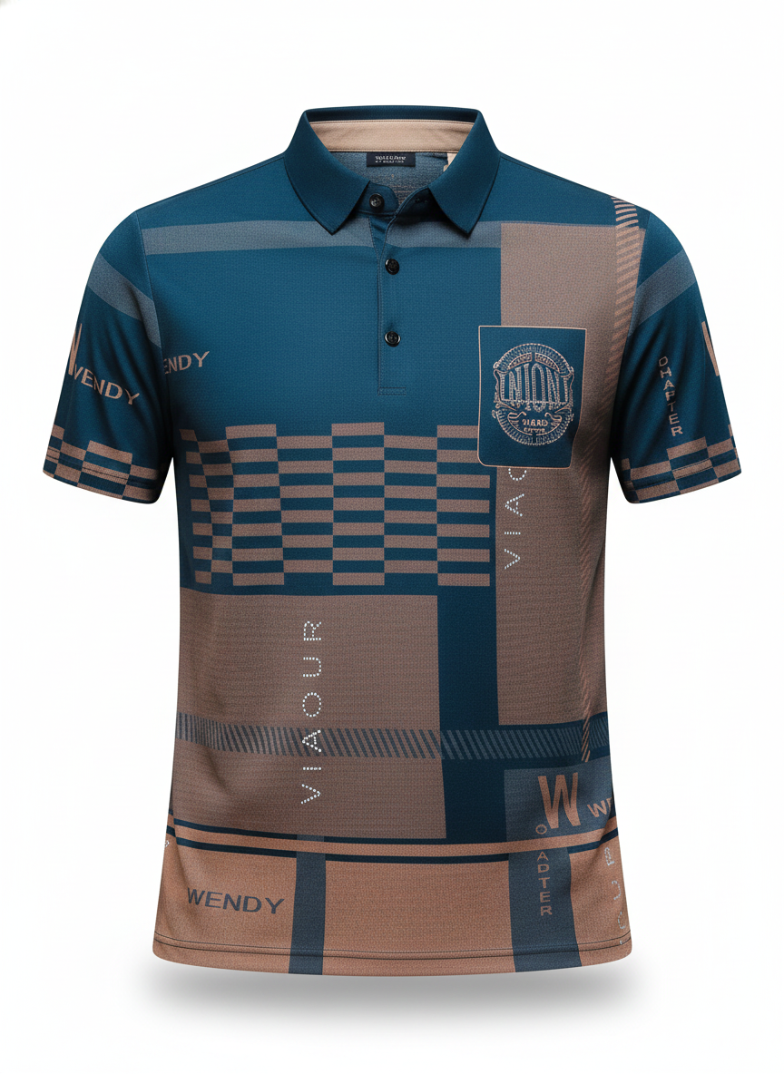 Polo Veneza Silk Ice Xadrez | Manga Curta Premium