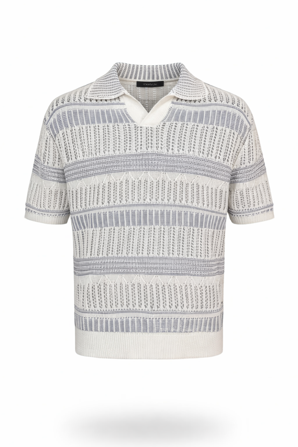 Polo Cruise Knit – Textura Listrada e Trama Respirável